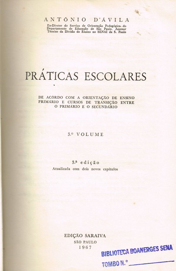 Práticas Escolares - 3º volume